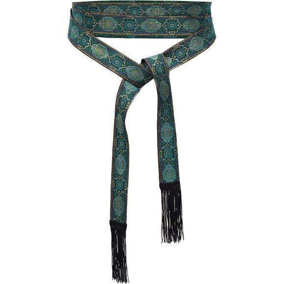 Medieval Waist Belt Polyester with Embroidery Pirate Renaissance Vintage main image 6